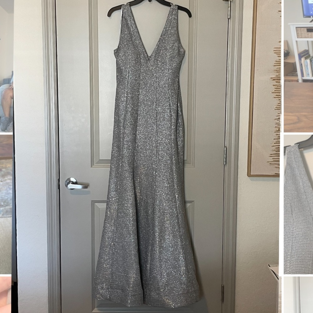 Silver formal gown